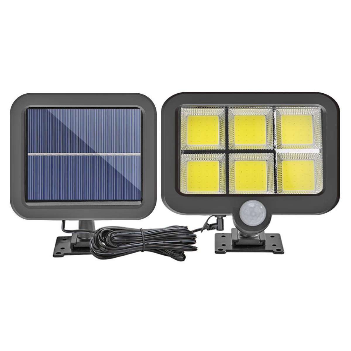 Đèn solar năng lượng mặt trời thông minh 120 cob solar led chùm có dây kéo dài 5m