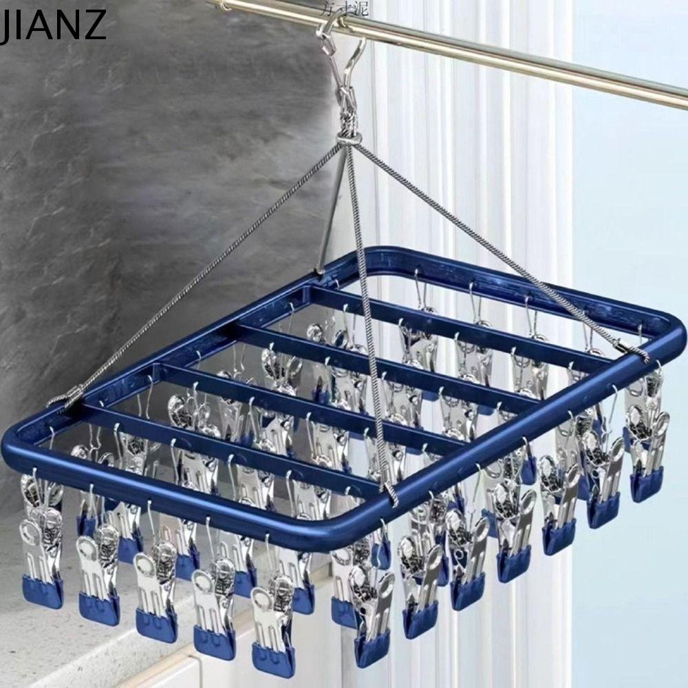 JIANZ Hợp kim nhôm Giá phơi tất Chống gió Chịu tải mạnh mẽ Móc treo khăn và tất Bền bỉ Chống trượt Giá phơi đa năng dành cho gia đình Giá 166,000 Đồng*Miễn phí vận chuyển