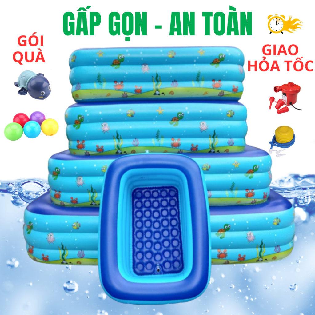 Bể Bơi Phao Bơi Trong Nhà 3 Tầng Cho Trẻ Em, Hồ Bơi Tắm Cho Bé