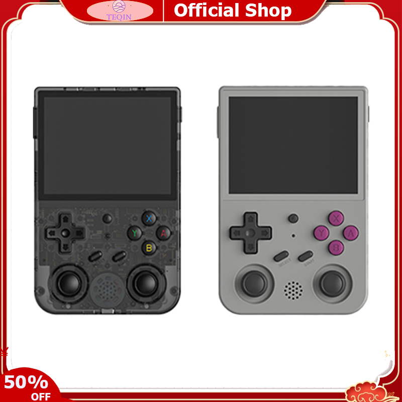 TEQIN toy new RG353V/RG353VS Retro Handheld Game Console With Rechargeable Battery 3.5-Inch IPS Screen Portable Handheld Game Console ราคา 4,005 บาท*ส่งฟรี
