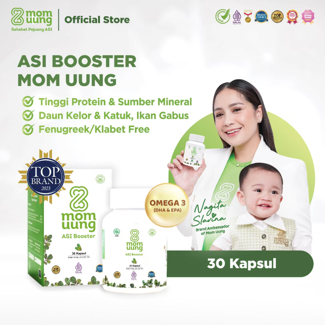 Mom Uung ASI Booster | Pelancar ASI Momuung 30 60 Kapsul | Halal BPOM