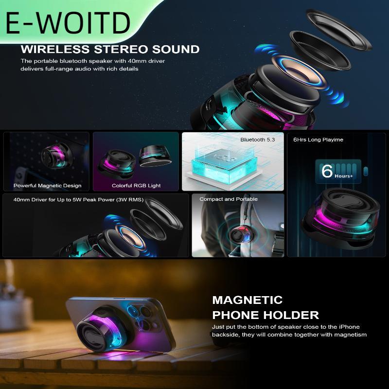 【E-WOITD】 Edifier ลำโพงบลูทูธแบบพกพา Hecate G200แสง RGB ลำโพงแม่เหล็ก BT5.3กล่องเสียงขนาดเล็กที่วางโทรศัพท์สำหรับเล่นได้นาน7ชั่วโมง ราคา 233 บาท*ส่งฟรี