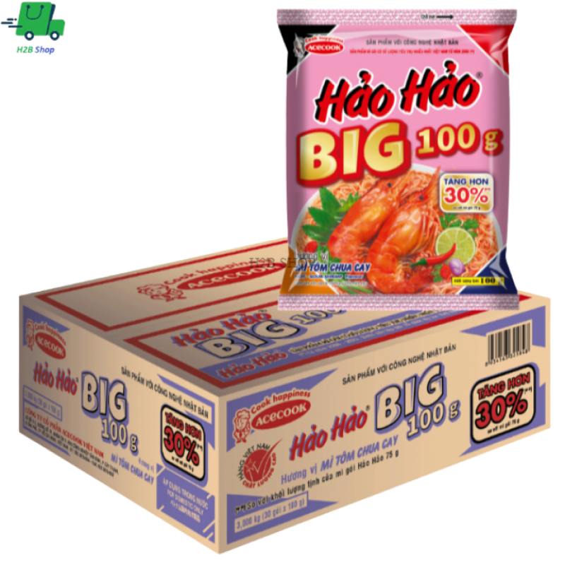 Thùng 30 Gói Mì Hảo Hảo Acecook Big 100gr New