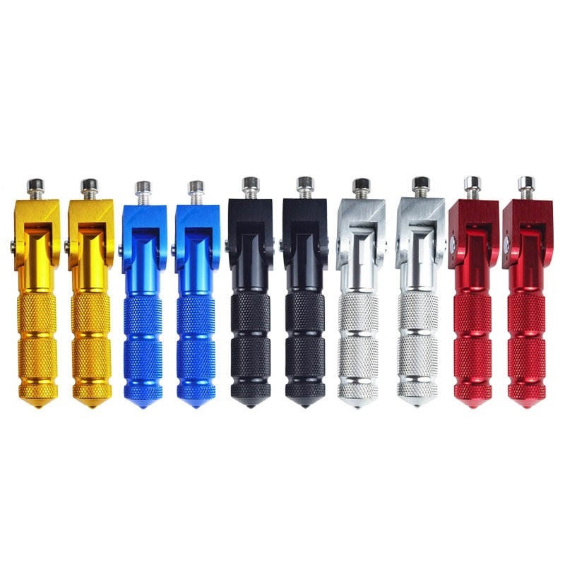Sửa Đổi Xe Máy Xe Tay Ga Xe Điện Essories Nhôm CNC Mdle Gấp Chân Phía Trước Và Phía Sau Bàn Đạp