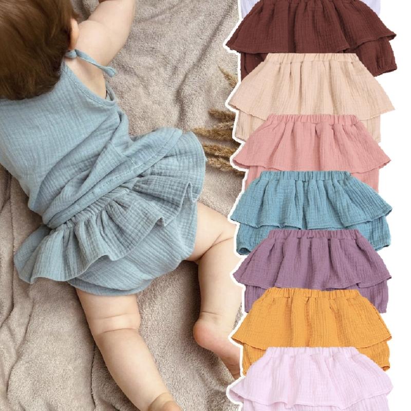Mềm mại và phong cách bé Quần Đùi Bông Crinkle vải trẻ sơ sinh bò PP quần thưởng thức EVERYDAY Comfort mặc