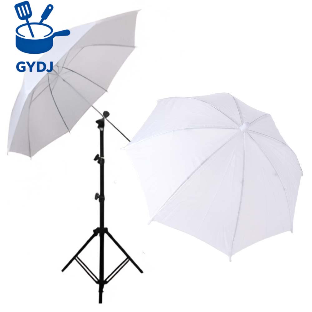 GYDJ MALL Mềm màu trắng Ô chụp ảnh 50cm/ 20inch Tay cầm kim loại Máy khuếch tán ô chiếu sáng Di động Chuyên nghiệp Đèn phản quang chụp ảnh Studio ảnh