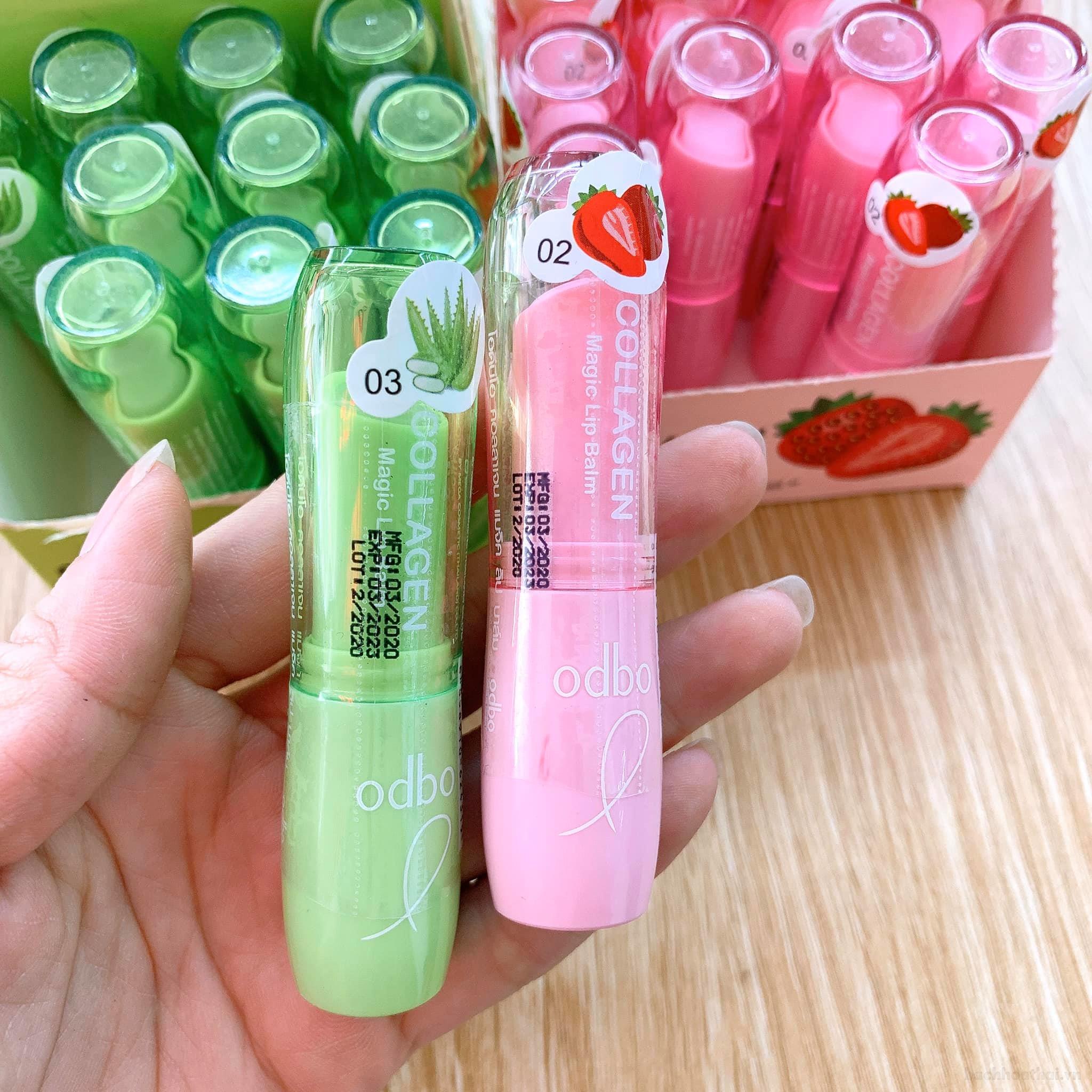 Son dưỡng môi Odbo Collagen magic Lip Balm