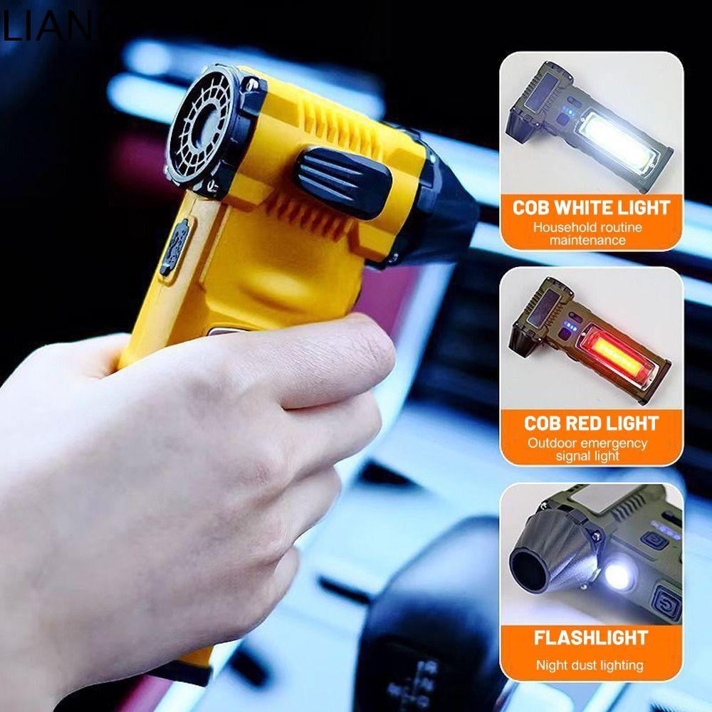 LIANG Động cơ không chổi than Quạt Turbo Mạnh Mẽ 110000 RPM với ánh sáng Quạt cầm tay không dây Máy thổi bụi không khí Có thể sạc lại Máy hút bụi điện Dụng cụ làm sạch bụi