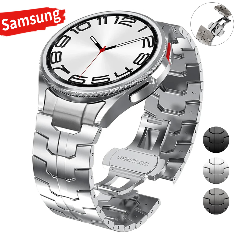 Metal Band for Samsung Galaxy Watch 6 Classic 47mm 43mm 6/5/4 40mm 44mm 5Pro 45mm Stainless Steel No Gaps Strap for 4Classic 42mm 46mmBracelet - Thương hiệu OEM Giá 332,479 Đồng*Miễn phí vận chuyển