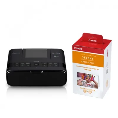 Canon Selphy CP-1300 Printer with Rp-108 Selphy Compact Photo Paper