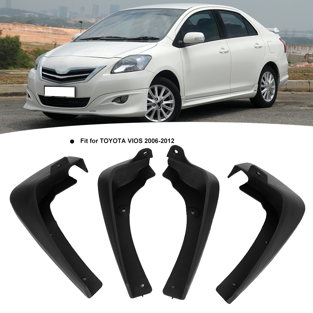 4 cái chắn bùn xe ô tô bìa tấm chắn bùn xe hơi nhựa mudguards chắn bùn xe ô tô fender bảo vệ phù hợp cho vios 2006 2007 2008 2009 2010 2011 2012