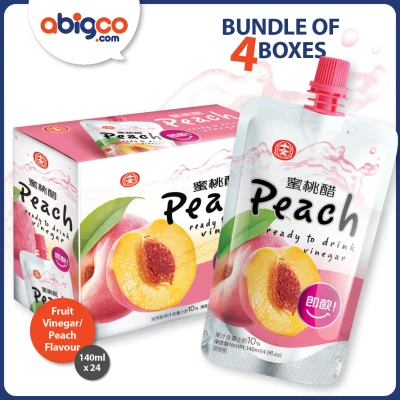 [Abigco] Shih-Chuan Fruit Vinegar/ Peach Flavour/ 6 x 140ml (Bundle of 4)