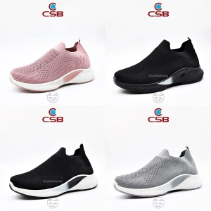 สินค้า CSB รองเท้าผ้าใบสลิปออน ผู้หญิง ผ้ายืดนุ่ม รุ่น LX80051 ไซส์ 37-41 [ยี่ห้อ Design ในเครือ CSB]