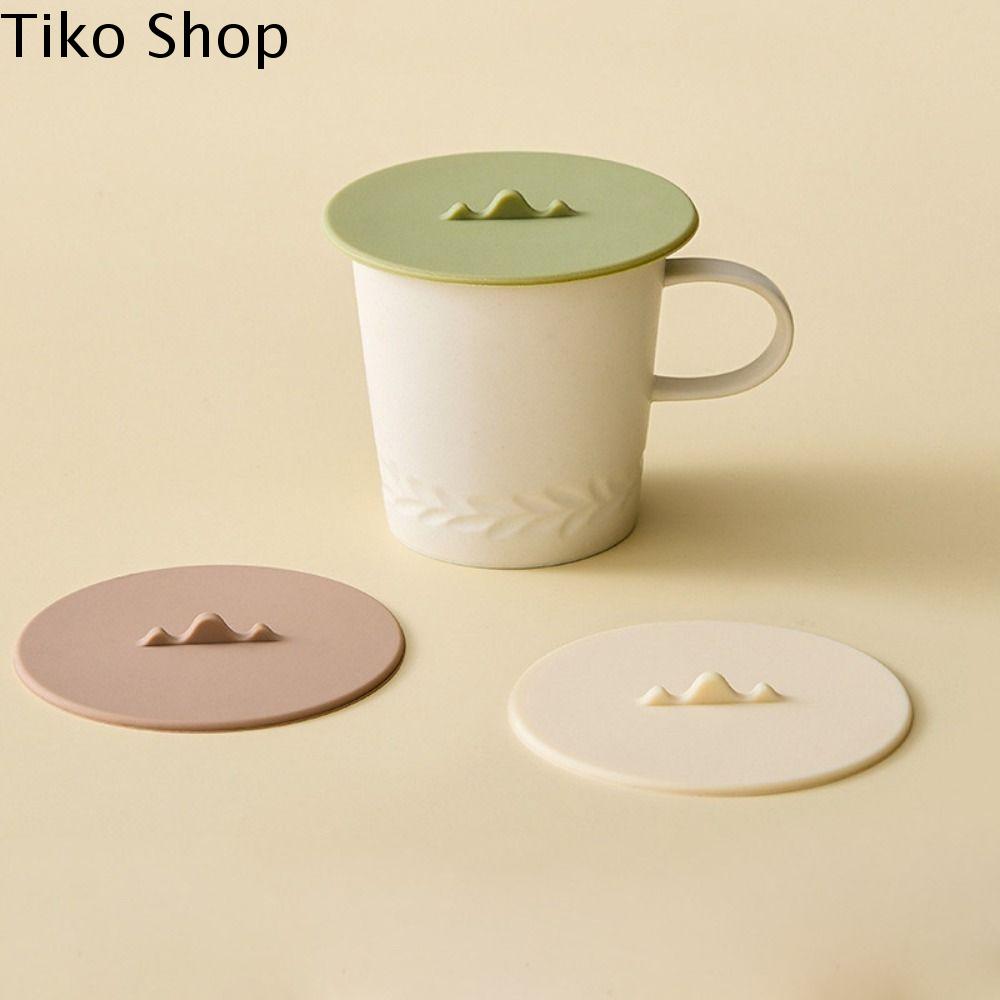 TIKO Chống bụi Nắp cốc nước Tròn Silicone Nắp cốc thủy tinh Phụ kiện cốc Chịu nhiệt Nắp đậy cốc Nhà