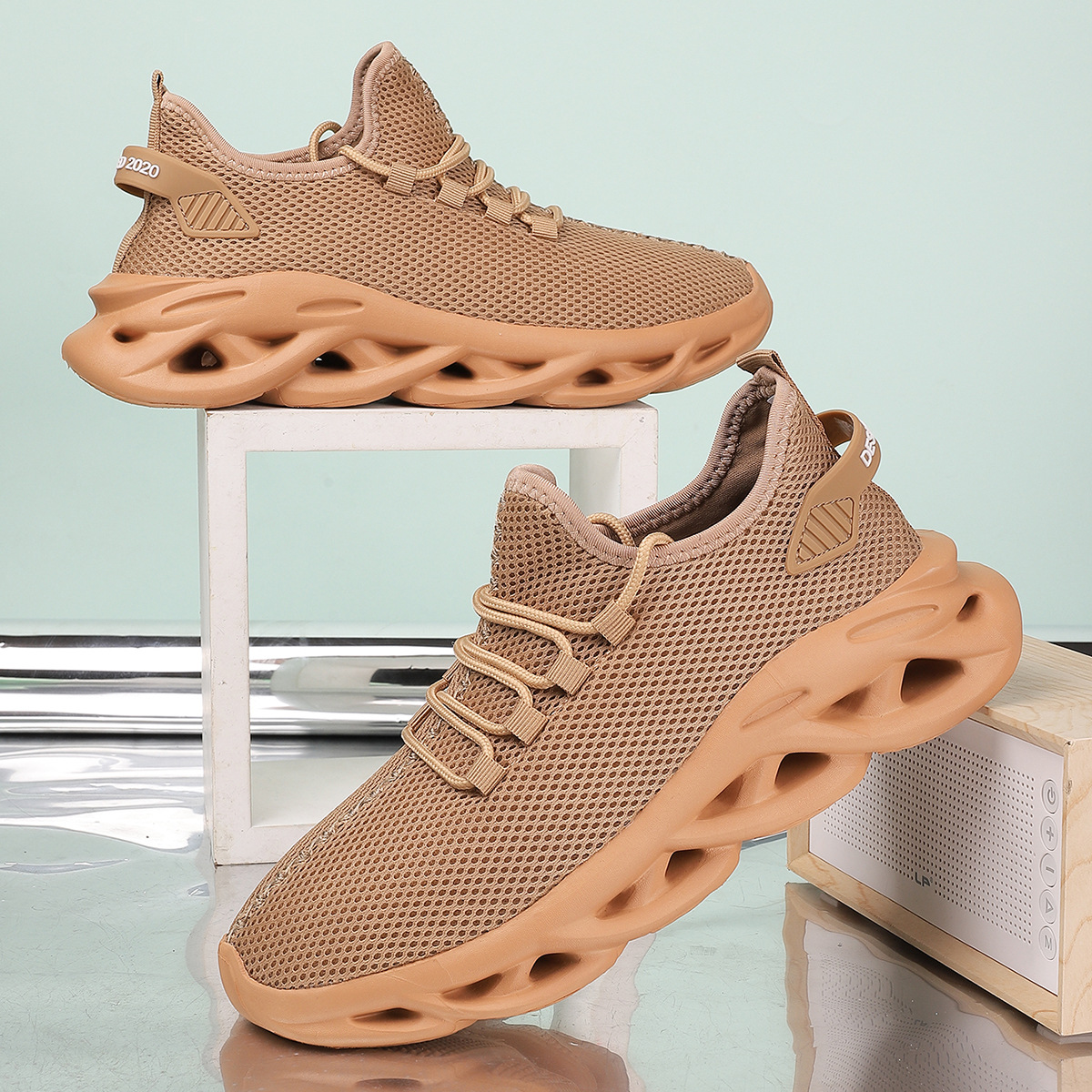 Fashion Sneaker for Men and Women Plus Size Casual Shoes Sports Shoes Men's Mesh Shoes Shock Absorption Light Soft Soles Black Shoes for School - 3