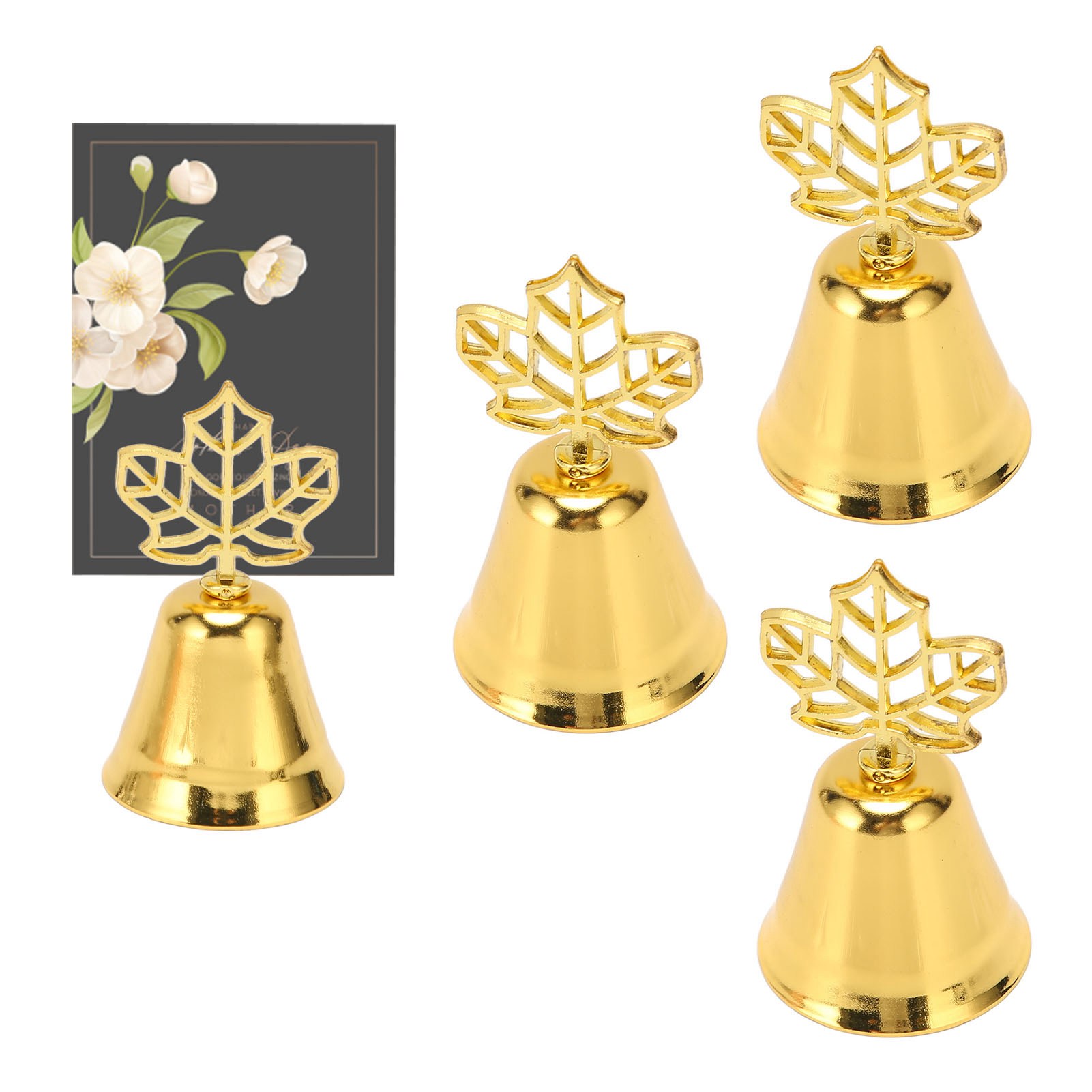 Số bàn Holders 10 cái kim loại dụng cụ giữ thẻ sáng tạo thép không gỉ chuông hình cho nhà hàng cho tổ chức sự kiện