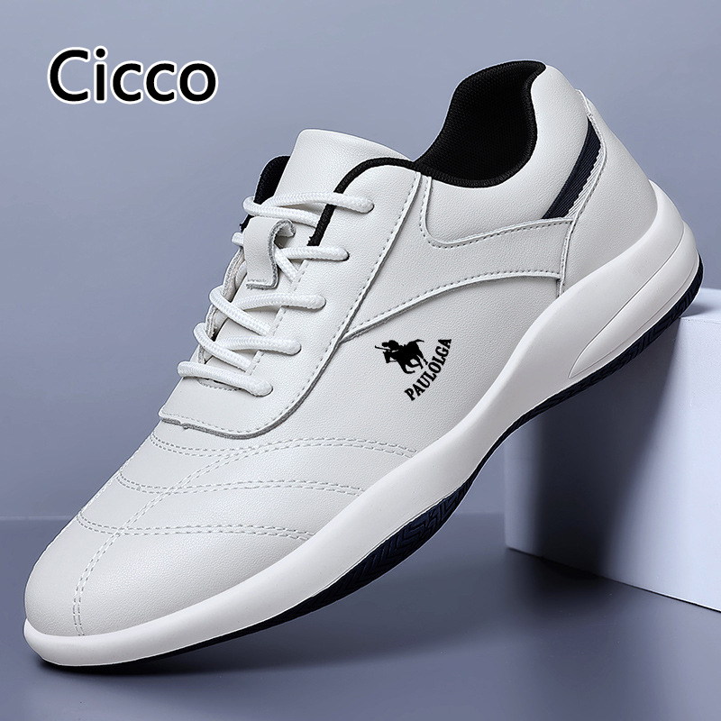 Cicco nam mới thể thao bình thường Giày da thoáng khí thoải mái đế mềm giày du lịch