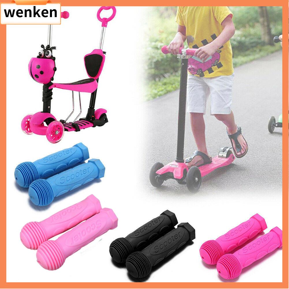 WENKEN Bọn trẻ Xe đạp Phần thưởng Trẻ em người lớn Mềm Cao su Nắp  tay lái Thanh kẹp Tay cầm xe đạp tay ga