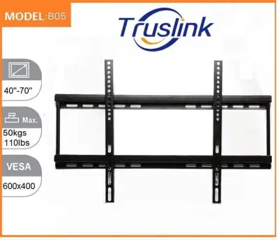 [SG Seller] Truslink B05 TV Wall Mount Bracket Holder Stand MAX Load 50KG For 40-70 Inch LED LCD Monitor 3D Flat Panel TV Mount VESA U.P. to 600X400 Adjustable