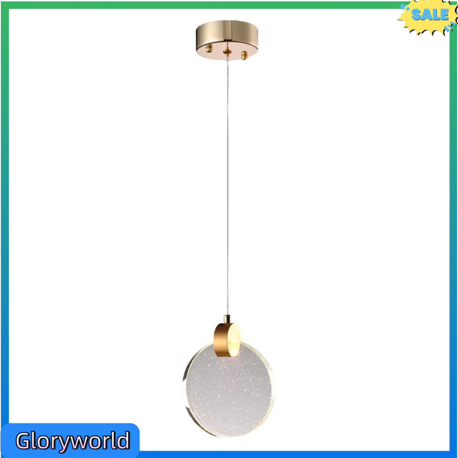 Gloryworld Hiện Đại Đèn chùm đèn LED Đèn Trần Hiện Đại dẫn đèn có dây treo đèn chùm tròn với 3 màu nhiệt độ dễ dàng để cài đặt kiểu treo dài thiết kế hoàn hảo cho ngôi nhà