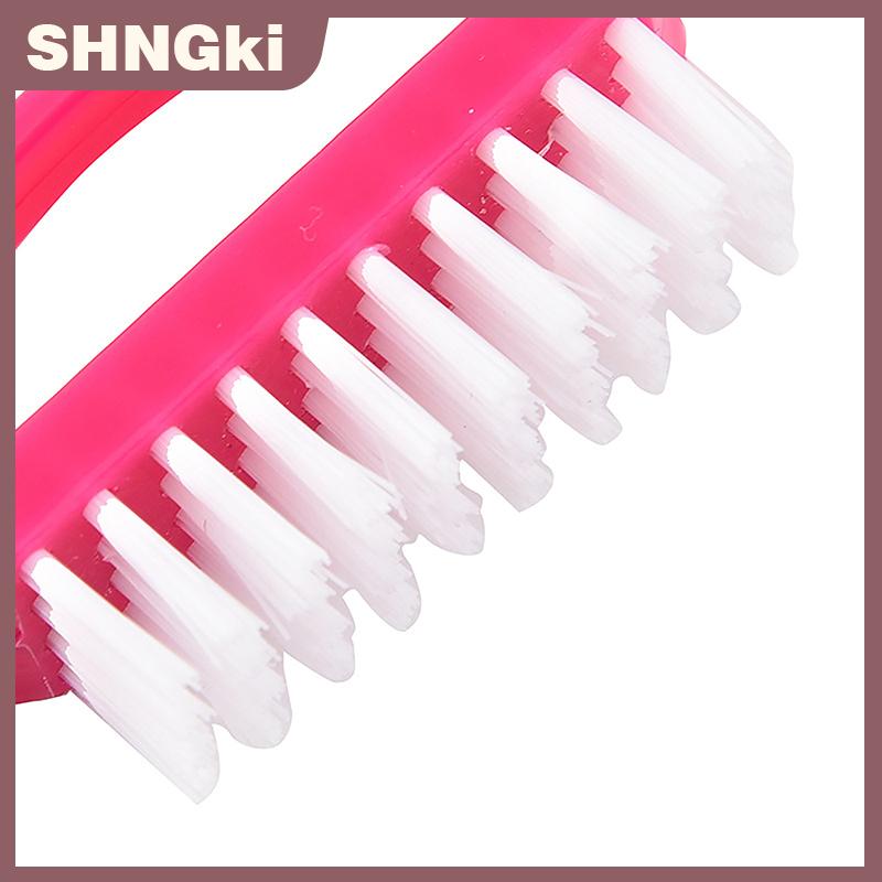 SHNGki Sừng móng tay bàn chải móng tay nghệ thuật làm móng chân mềm loại bỏ bụi Bột làm sạch bàn chải công cụ trong suốt sừng bàn chải