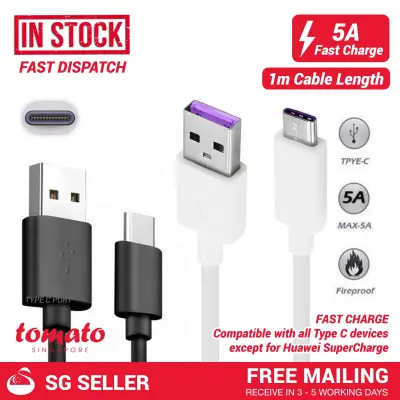 [5A FAST CHARGE] Type C USB C Universal Android Samsung Oppo Xiaomi Google Pixel Vivo OnePlus Phone Quick Fast Charging Cable