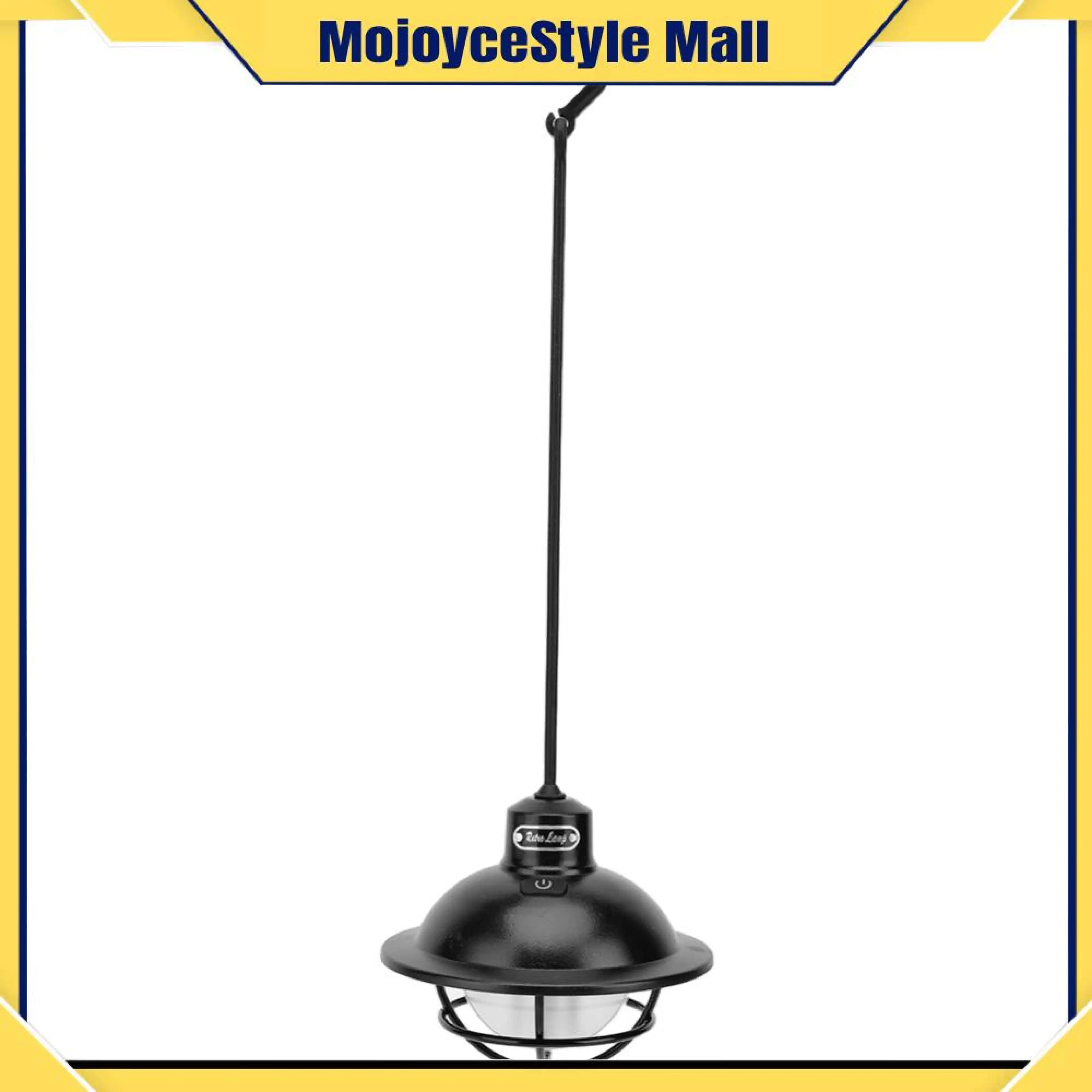 Outdoor Camping Light IPX4 Waterproof LED Portable Lamp Type-C Charging Retro Camping Lamp 4 Gear Camping Lantern Stepless Dimming for Fishing BBQ