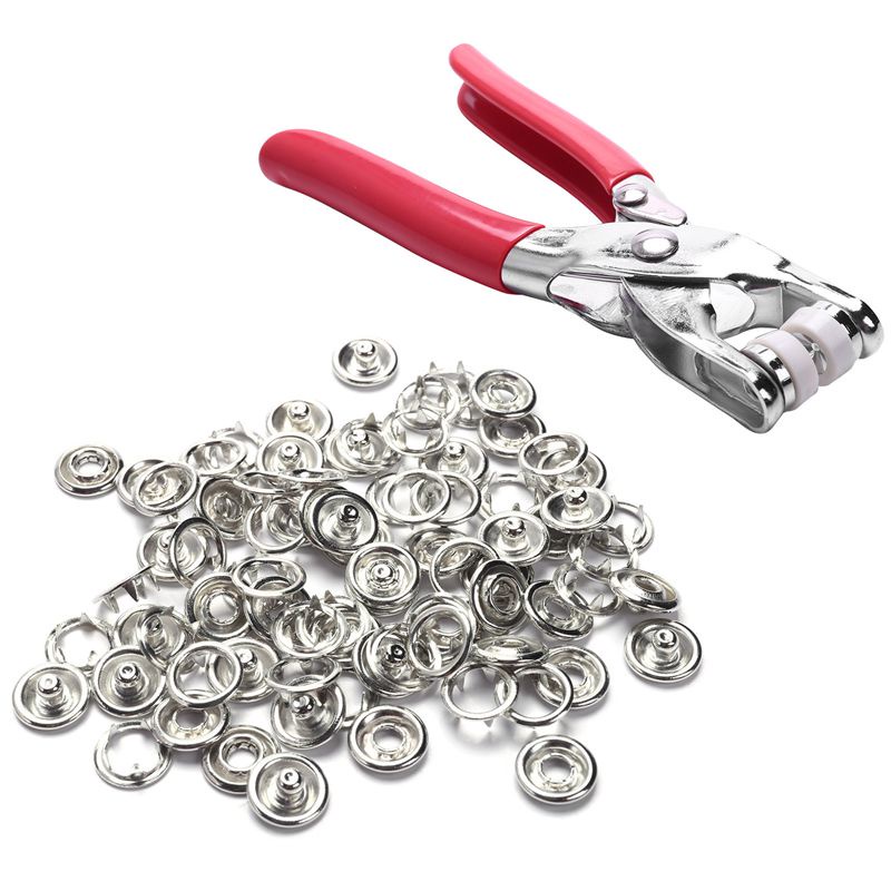 MLADEN Snap Button Plier Metal 9.5mm Snap Button Set Snap Button Fastener DIY Clothes Tools Snap Butang Jahit Alat