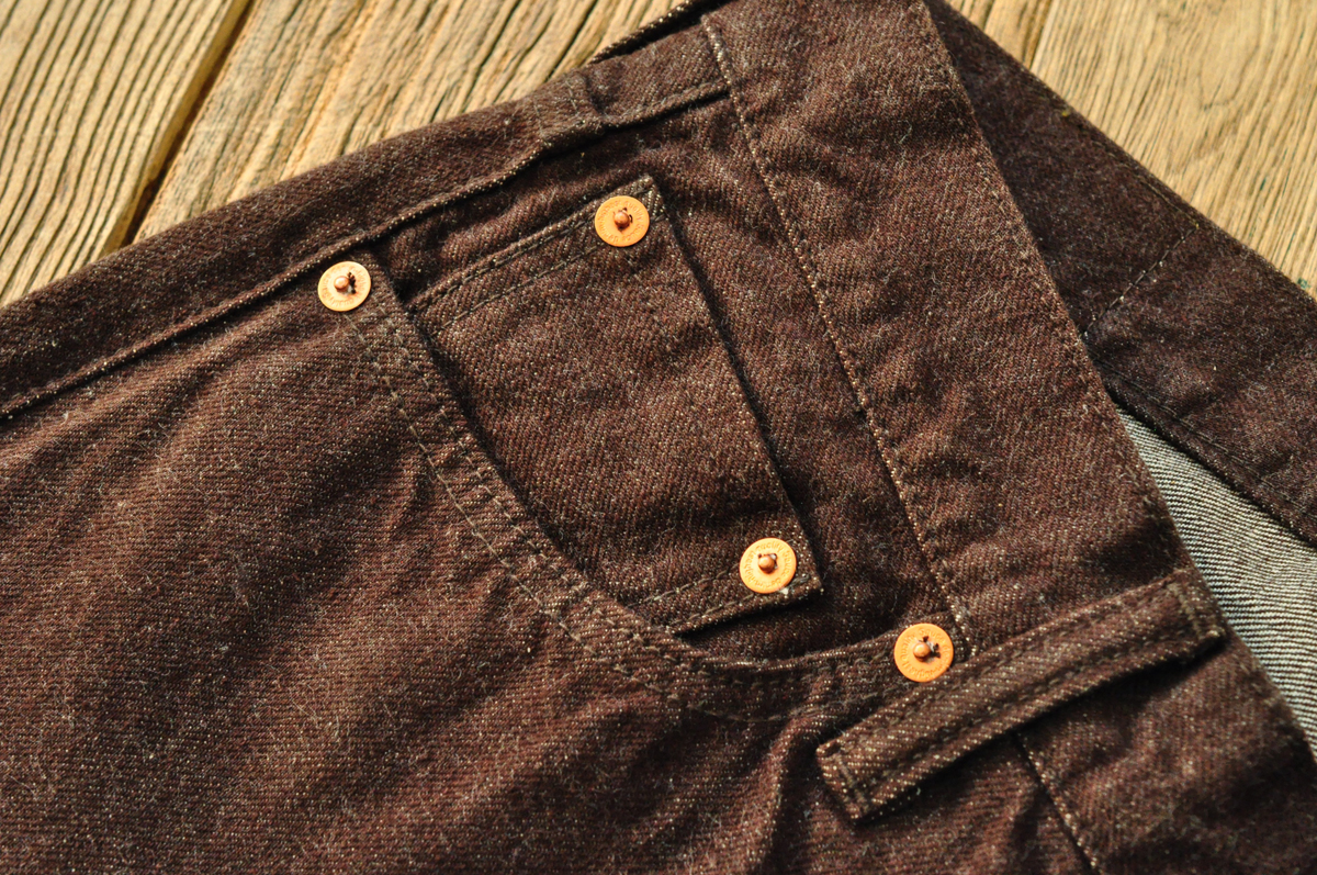 AQLKY Saucezhan Men Jeans Brown Jeans Men Jeans Trousers Selvedge Denim Jeans for Men Taper Fit Mens Jeans vintage 13.8 Oz FGUOP · v2