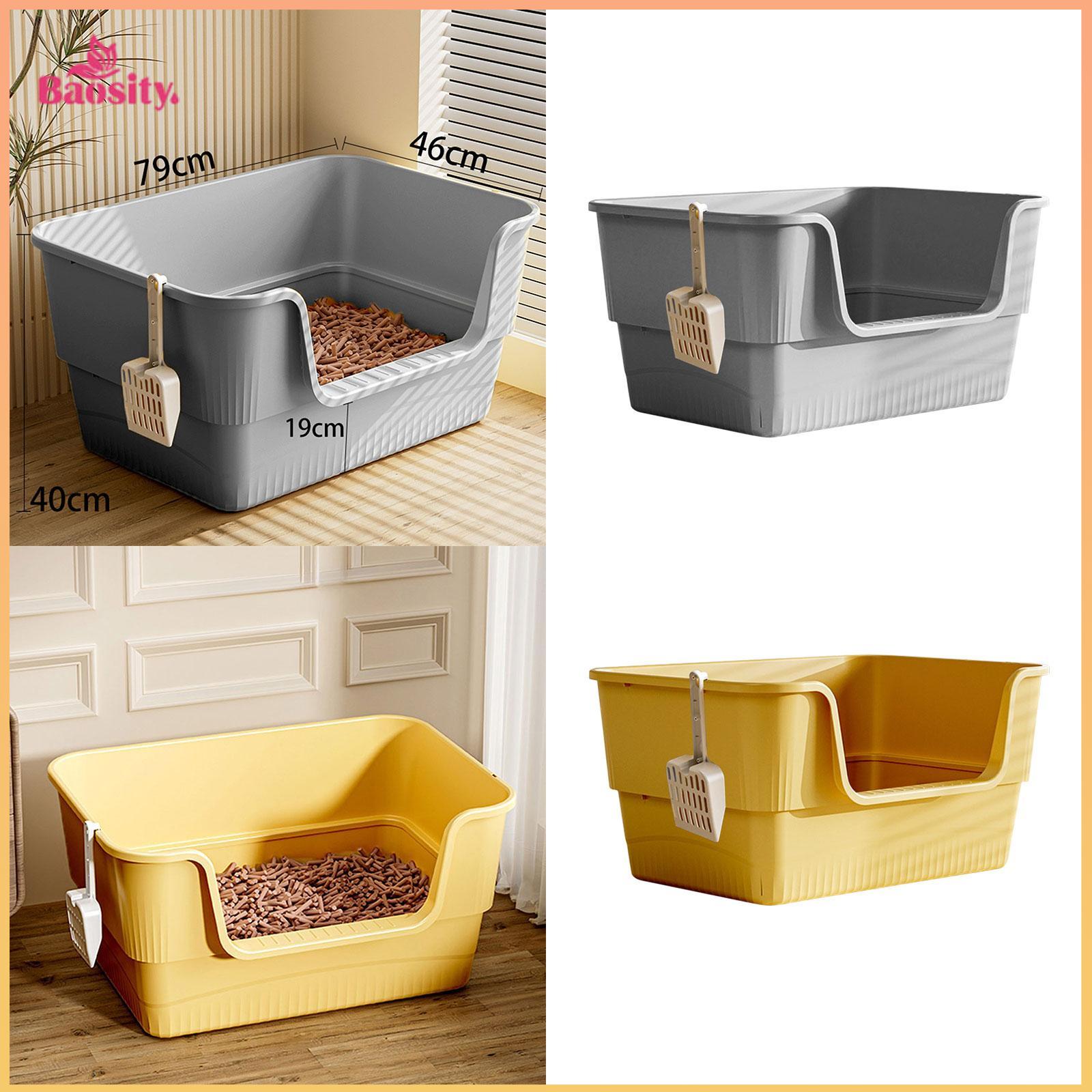 Extra Large Litter Box with High Sides Cat Litter Tray Cat Toilet Pet Supplies Low Entry Cat Sand Box for Living Room Pet ราคา 1,733 บาท*ส่งฟรี
