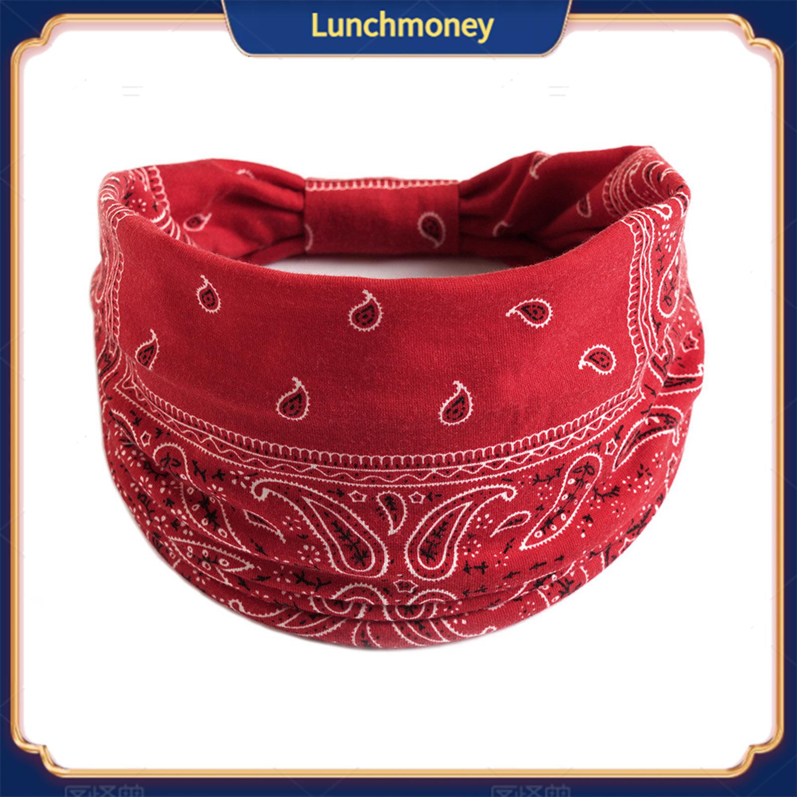 Thắt nút chéo chống trượt hấp thụ mồ hôi Lady Headband phụ nữ in hoa Bohemia rộng hairband cho thể thao tuyệt đẹp Lady Headband