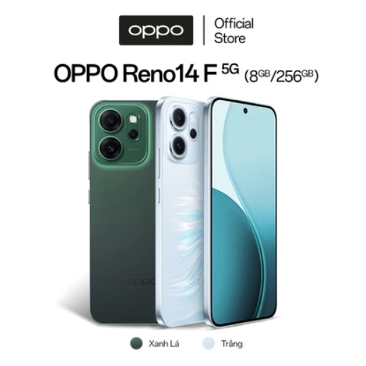 Điện thoại 0PP0 Ren0 14F 5G 8GB/256GB có NFC, nhân bản ứng dụng, AI Camera, Chụp dưới nước Hàng Chính hãng Mới 100%