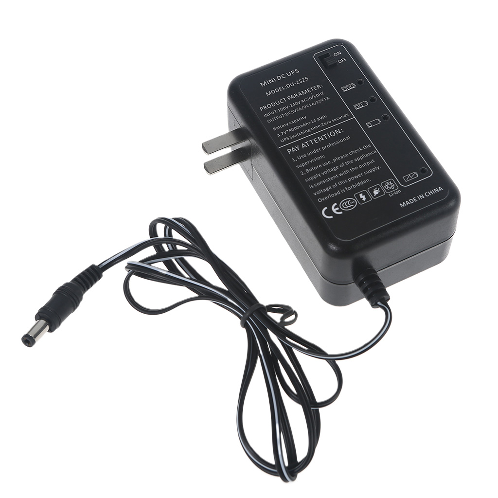 5V 9V 12V Đầu Ra 4000mAh UPS cung cấp điện cho máy ảnh Router thiết bị điện