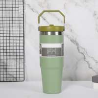 VIVOLILV Free Gift🎁Delivery from Manila🚚900ML large capacity insulated coffee cup Stainless Steel Thermos Tumbler with Handle Outdoor Car Travel Water Bottle Double Vacuum Ice Bar Cup