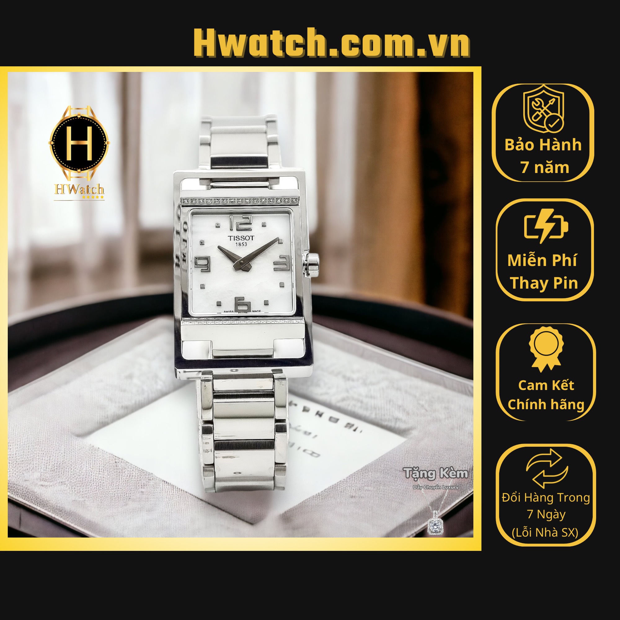 Có sẵn Chính hãng Đồng Hồ Nữ Tissot Pin T032.309.11.117.01 T-Trend Diamond