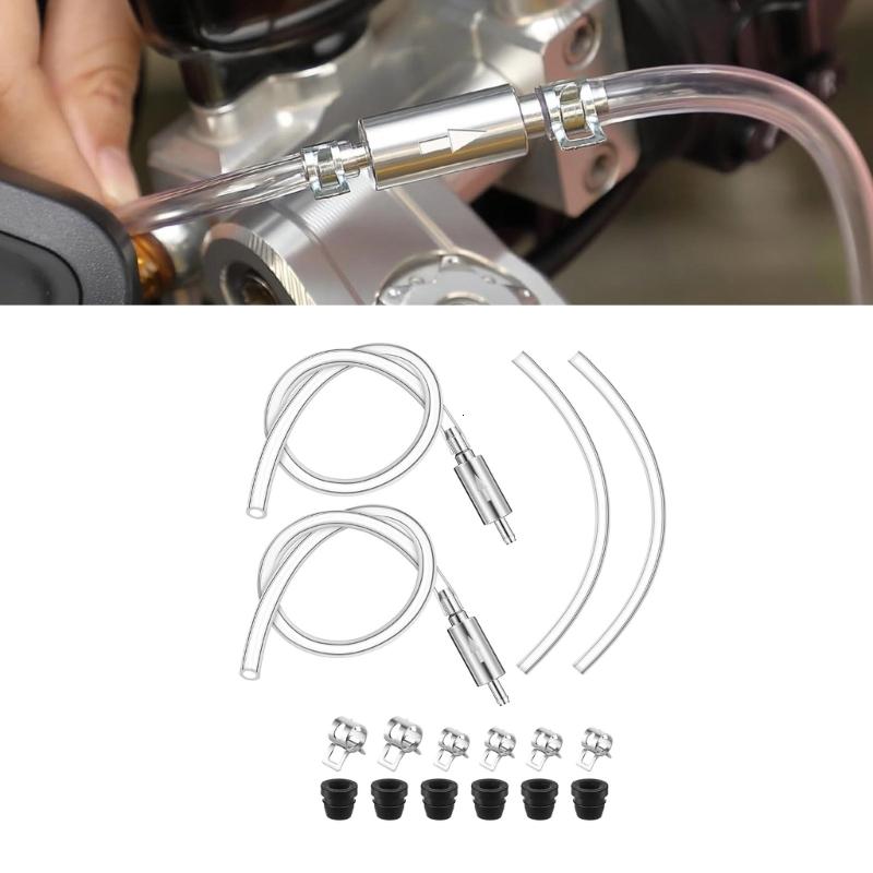 Phụ kiện xe máy bleeder Hose một cách van một chiều Ống chảy máu công cụ phanh xe máy bleeder Kit với mũ kẹp