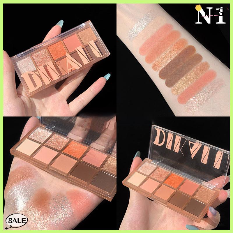 Follow Get New【TIS】 Dikalu 12-Màu Độ Bão Thấp Eyeshadow Palette Tất Cả Các Matte Trà Apricot Mắt Trang Điểm Palette Hàng Ngày Trái Đất Trang Điểm Dài Mắt Bóng - 6