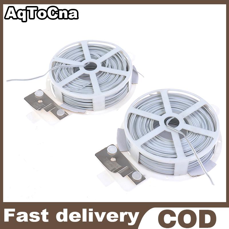 AqToCna 1PC (50m) สีขาวหลายฟังก์ชั่นทนทานสวนพืชบิดผูกด้วยลวดเคลือบ ราคา 54 บาท*ส่งฟรี
