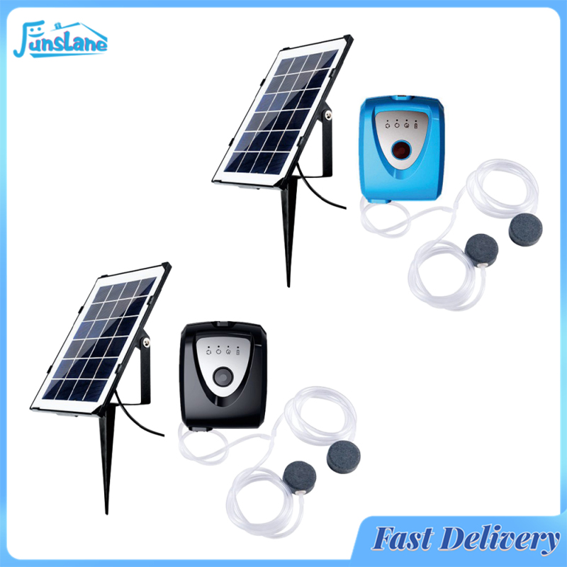 FunsLane Outdoor Solar Air Pump For Fish Pond 3 Modes Solar Pond Aerator Oxygenator For Backyard Hydroponic Aquaculture ราคา 782 บาท*ส่งฟรี
