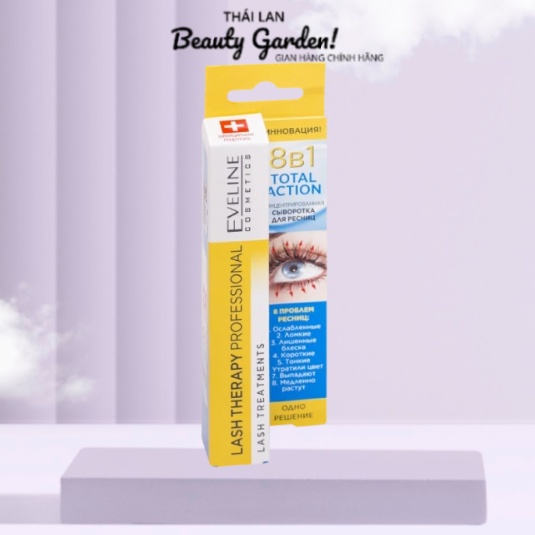 Mascara dưỡng mi dài dày cong chắc khỏe Eveline 8B1 Total Action Lash Therapy Professional - SẢN PHẨ
