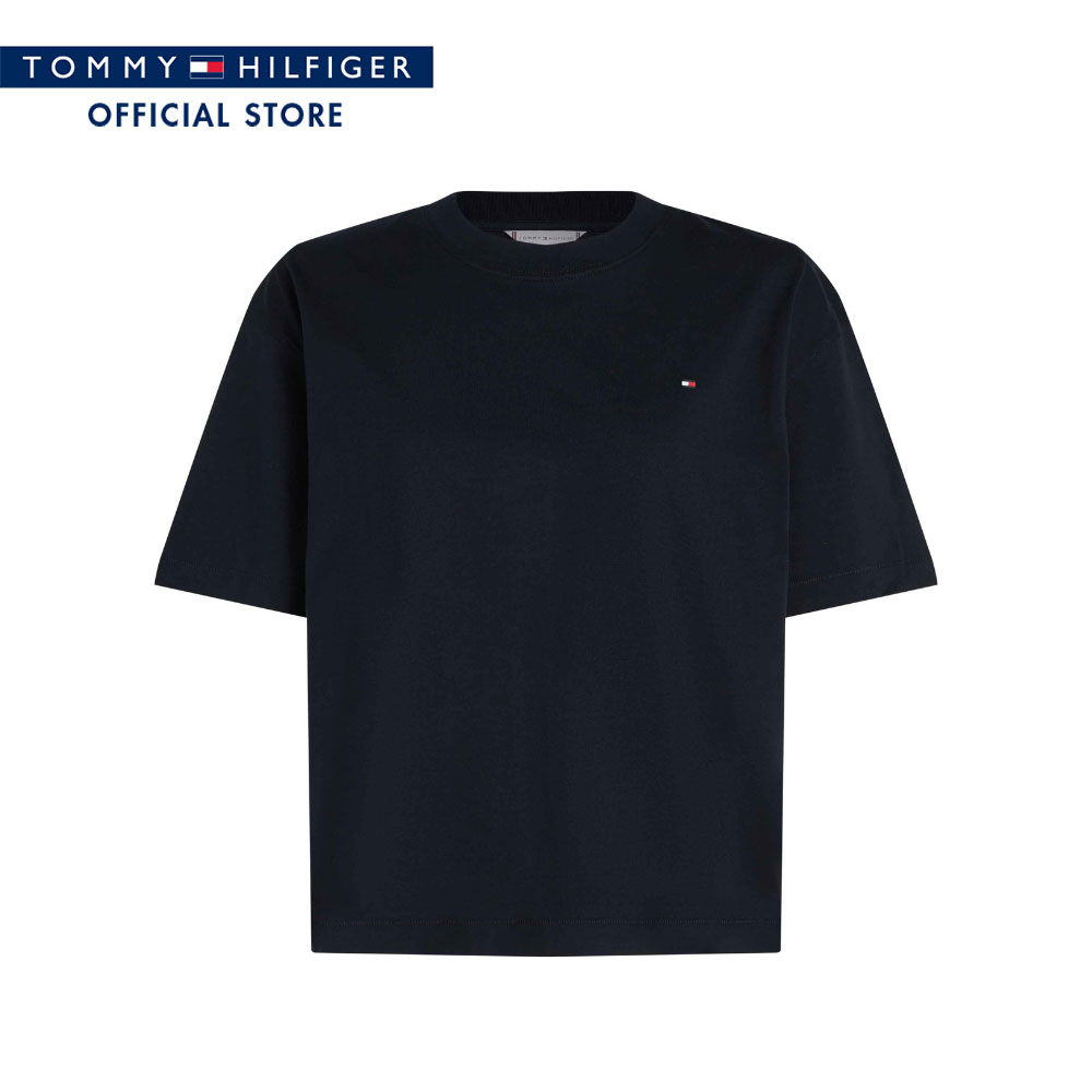 Tommy Hilfiger Women Tees Model WW0WW43597 DW5 - Blue Relaxed Fit ราคา 1,645 บาท*ส่งฟรี