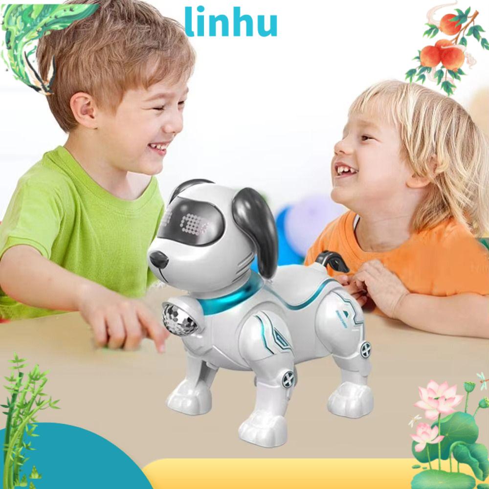 LINHU พลาสติก ของเล่นหุ่นยนต์สุนัขอิเล็กทรอนิกส์ สมาร์ทที่ตั้งโปรแกรมได้ การสัมผัสแบบโต้ตอบ หุ่นยนต์สุนัขเต้นรำและเดินได้ ใหม่ พร้อมแสงสว่าง สัตว์เลี้ยงแสดงทักษะอิเล็กทรอนิกส์ ของขวัญวันเกิดสำหรับเด็ก ราคา 127 บาท*ส่งฟรี
