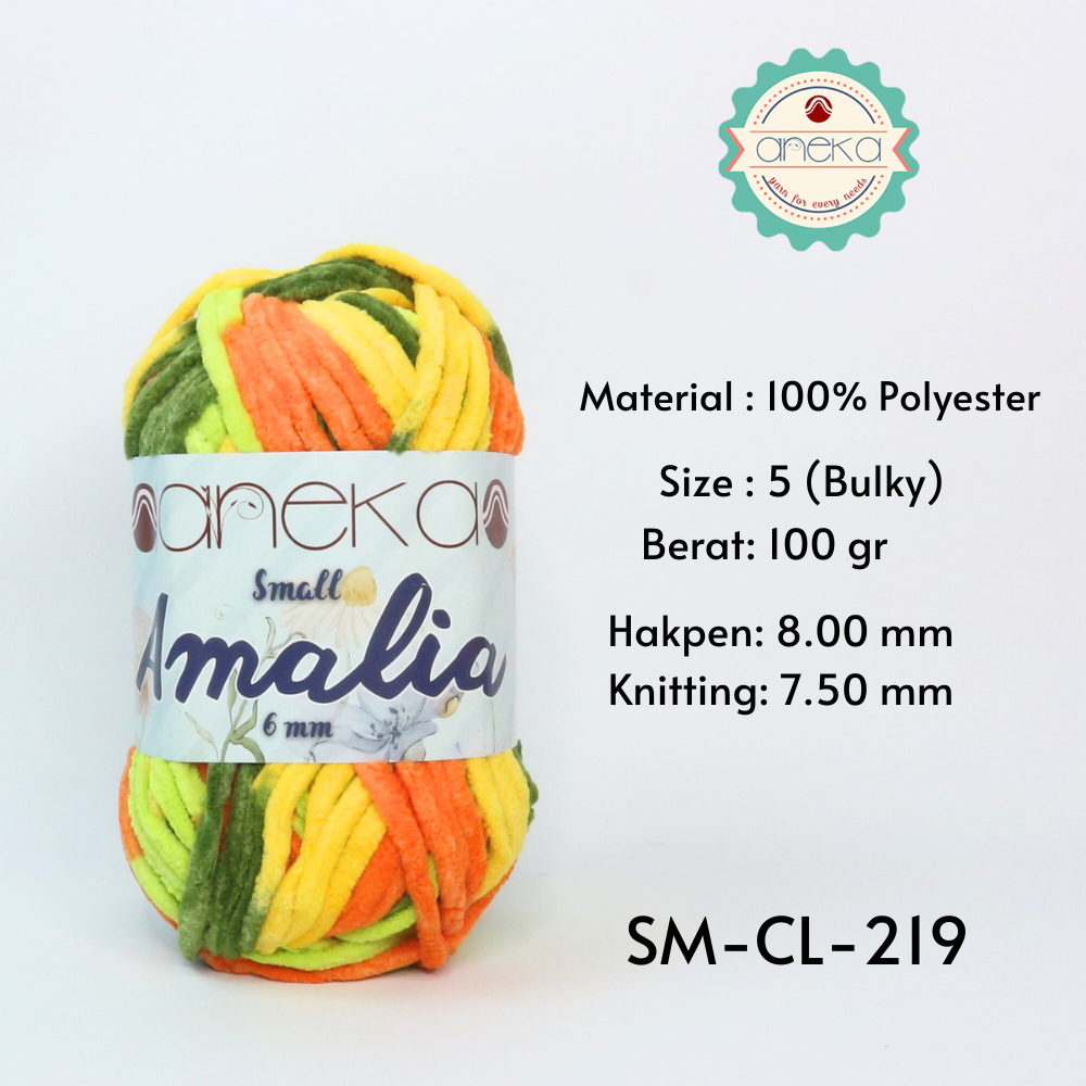 KATALOG - Benang Rajut Small Amalia Sembur / Chenille Mix Colors Crochet Knitting Yarn - Part 2