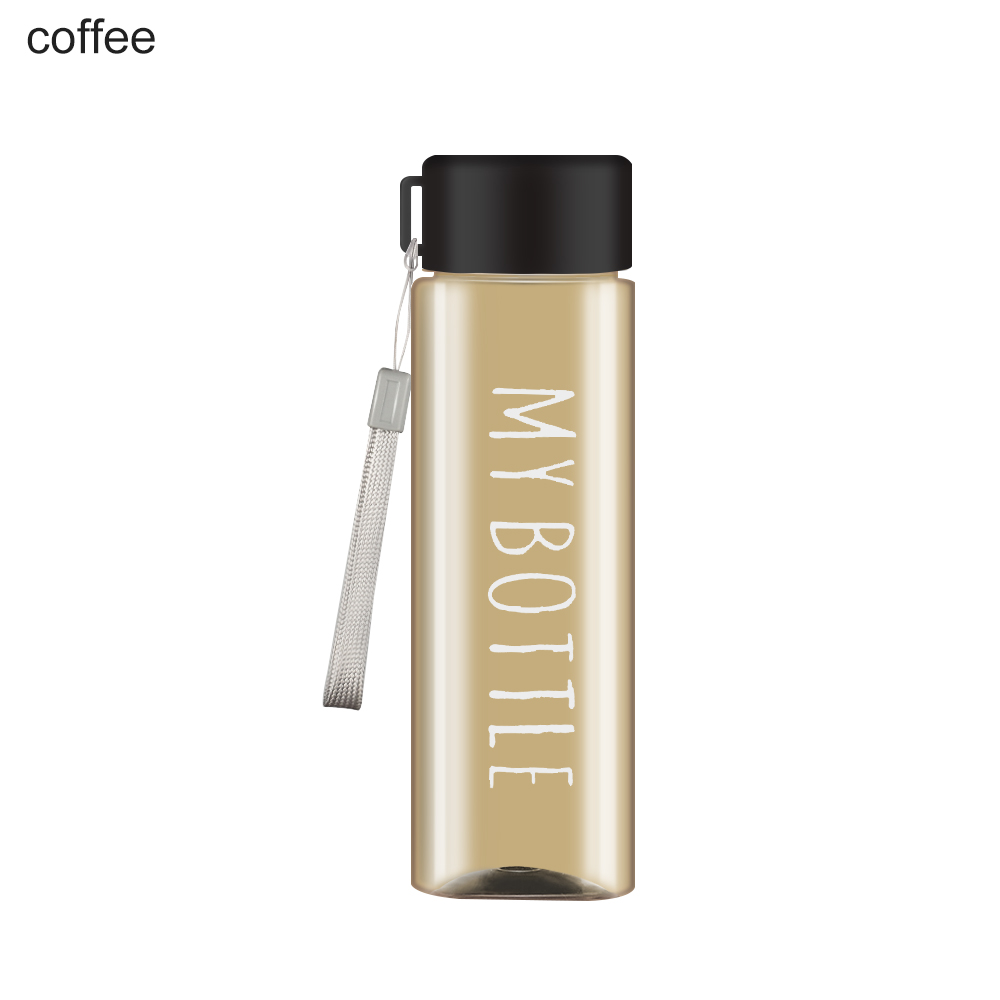 HATTIE 500ml Mùa hè Nhựa Cầm tay Chai nước Cốc nước ép cà phê Cúp nước thể thao Bình uống nước - 2