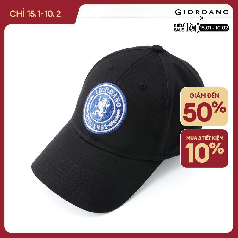 GIORDANO 🎁Quà tặng Giáng sinh🎄Mũ lưỡi trai nam thêu LOGO cá tính chất 100% cotton mũ bóng chày thươn