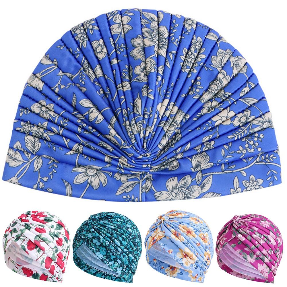 Dushonorablestore76re1 nam nữ thời trang thường ngủ Mũ mũ Bông Bandana in hoa Turban mũ hóa trị phụ nữ quốc gia gió