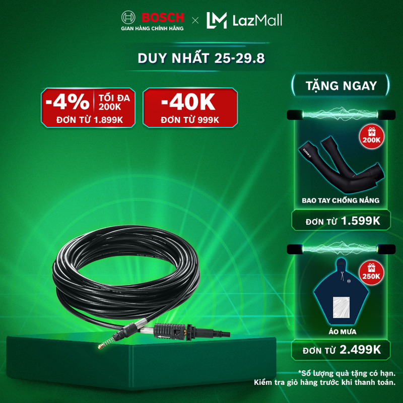 Phụ kiện rửa ống 10 mét Bosch