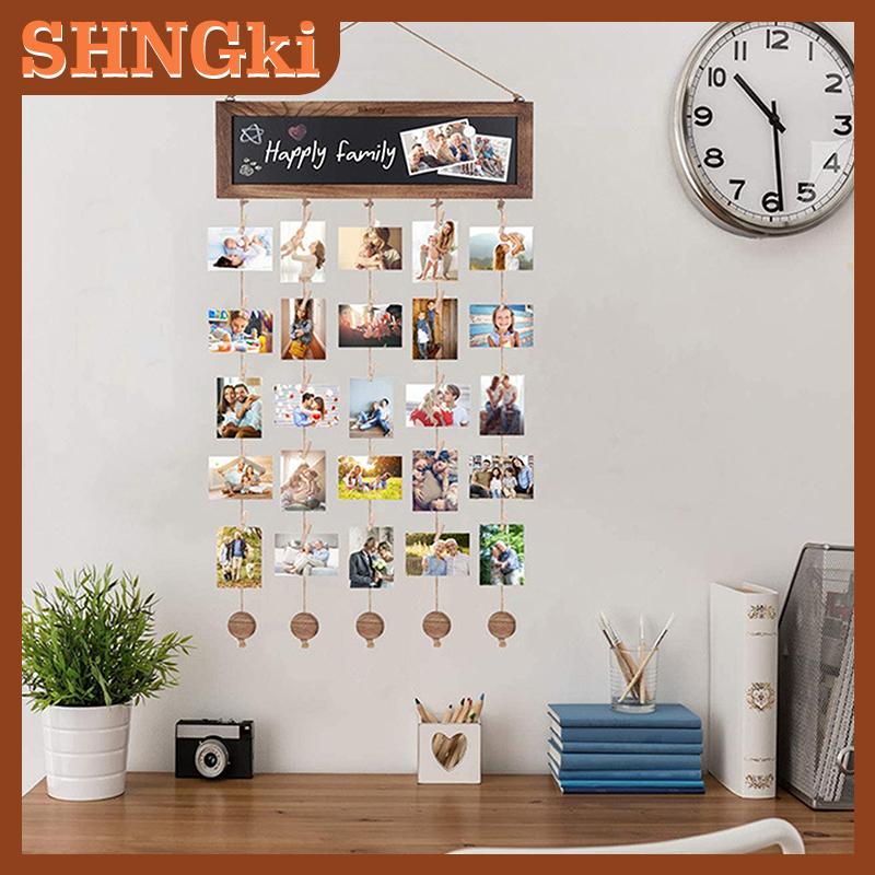❤❤❤Hot Sale SHNGki 1ชุดที่จัดรูปภาพติดผนังที่ยึดกรอบรูปภาพตัดปะติดผนังพร้อมกรอบตกแต่งคลิป ราคา 182 บาท*ส่งฟรี