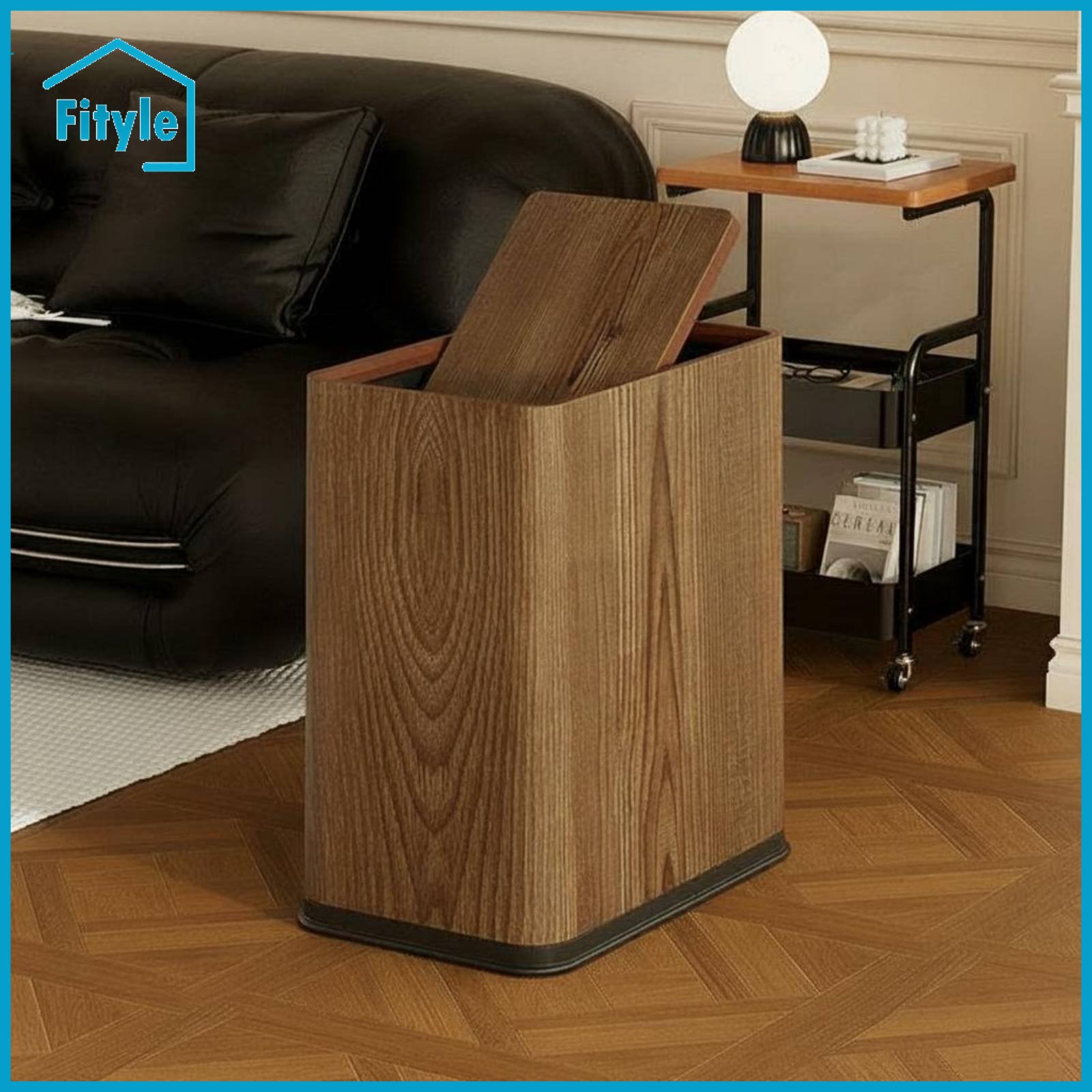 Fityle Large Capacity Narrow Garbage Bin with Lid Double Barrel Design Space Trash Can Household Waste Container for Bathroom, Kitchen, Living Room ราคา 2,024 บาท*ส่งฟรี