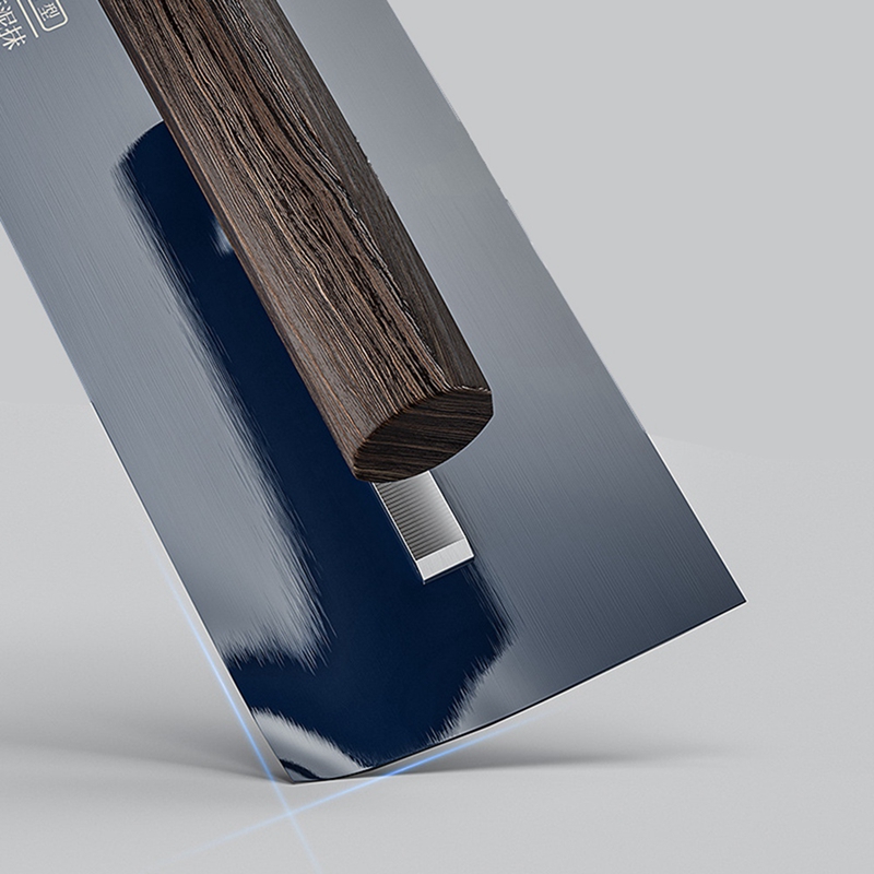 Cement Trowel Plastering Trowel Drywall 0.5mm Thick Finishing SK5 Steel Trowel with Wood Handle L-Shank - 2